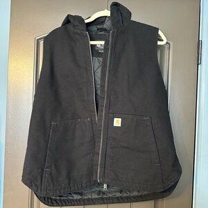 Womens Carhartt Black Hooded Vest NWOT
